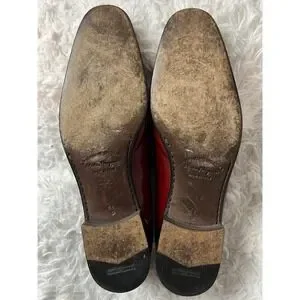 Salvatore Ferragamo Men Red Loafers - Patent Leather, Suede & Buckle – Size 11 D s-l400.jpg main image 4